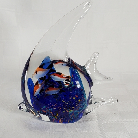 Blown Glass Fish Paperweight - Picture 1 of 3